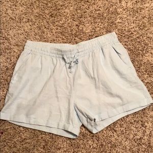 linen shorts with adjustable tie